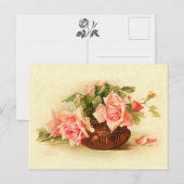 Verbluffende Victoriaans Rozen in Bowl Catherine K Briefkaart (Voorkant / Achterkant)