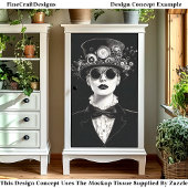 Verbluffende Victoriaans Steampunk Woman AC3 Decou Tissuepapier