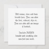 Verbluffende vintage uitnodiging voor een lesbisch (Achterkant)