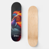 Verbluffende Vlammend-Vuurvogel Hete Mandarijneend Persoonlijk Skateboard (Voorkant)