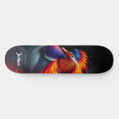 Verbluffende Vlammend-Vuurvogel Hete Mandarijneend Persoonlijk Skateboard (Horizontaal)