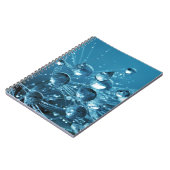 Verbluffende waterdruppels blauw Notitieboek (Linkerzijde)