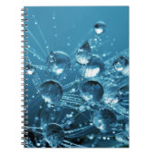 Verbluffende waterdruppels blauw Notitieboek (Voorkant)