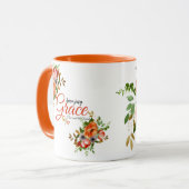 Verbluffende waterkleurige florzen mok (Voorkant links)