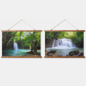 Verbluffende waterval in tropisch regenwoud hangend wandkleed (Dubbel)