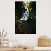 Verbluffende waterval Šum in het magische bos Poster (Keuken)
