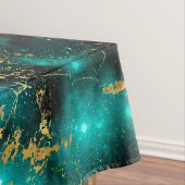 Verbluffende Waterverf Groene en goudmarmer Melkwe Tafelkleed (Voorbeeld)