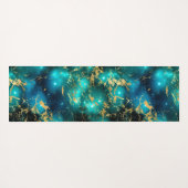 Verbluffende Waterverf Groene en goudmarmer Melkwe Yogamat (Achterkant (horizontaal))