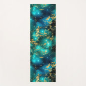 Verbluffende Waterverf Groene en goudmarmer Melkwe Yogamat (Voorkant)