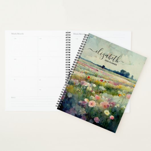 Verbluffende Waterverf landschapskunst Planner (Display)