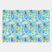 Verbluffende Waterverf Multicolor Bloemenpatroon G Inpakpapier Vel (Voorkant 2)