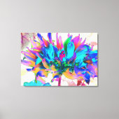 Verbluffende Waterverf regenboog Cactus Dahlia Canvas Afdruk (Voorkant)