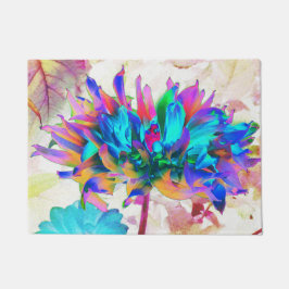 Verbluffende Waterverf regenboog Cactus Dahlia Deurmat