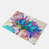 Verbluffende Waterverf regenboog Cactus Dahlia Deurmat (Schuin)