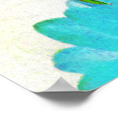 Verbluffende Waterverf regenboog Cactus Dahlia Poster (Hoek)