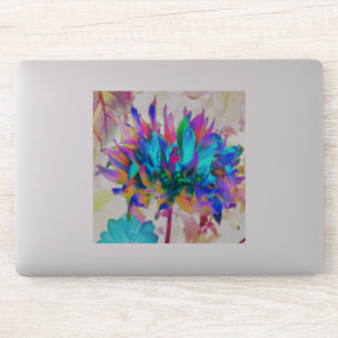 Verbluffende Waterverf regenboog Cactus Dahlia Sticker