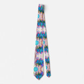 Verbluffende Waterverf regenboog Cactus Dahlia Stropdas (Voorkant)