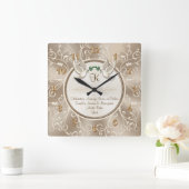 Verbluffende weddenschapsklok of elk jaar Jubileum Vierkante Klok (Huis)