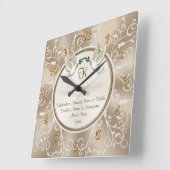 Verbluffende weddenschapsklok of elk jaar Jubileum Vierkante Klok (Hoek)