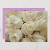 Verbluffende White Rose Wedding Bouquet Kaart (Voorkant / Achterkant)