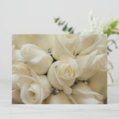 Verbluffende White Rose Wedding Bouquet Kaart (Staand voorkant)