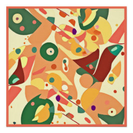 Verbluffende Willekeurige Patronen Art Perfect Poster