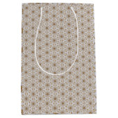 Verbluffende witte en gouden Starlight Medium Cadeauzakje (Voorkant)