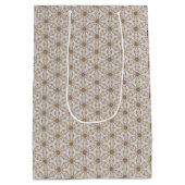 Verbluffende witte en gouden Starlight Medium Cadeauzakje (Achterkant)