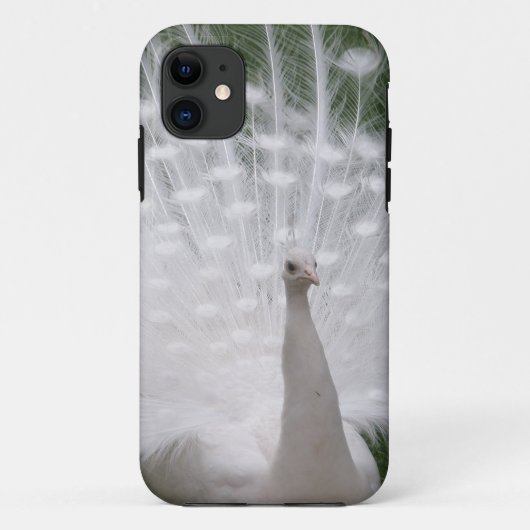Verbluffende witte peacock (Peafowl) volledige plu Case-Mate iPhone Case (Achterkant)