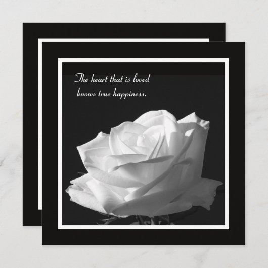 Verbluffende Witte Roos Gelofte Vernieuwing Kaart (Voorkant / Achterkant)