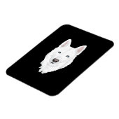 Verbluffende witte Siberiër Husky - zoete witte sn Magneet (Linkerzijde)