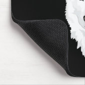 Verbluffende witte Siberiër Husky - zoete witte sn Muismat (Hoek)