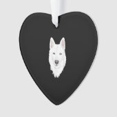 Verbluffende witte Siberiër Husky - zoete witte sn Ornament (voorkant)