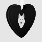 Verbluffende witte Siberiër Husky - zoete witte sn Ornament (voorkant)