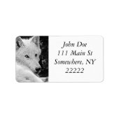 Verbluffende witte wolf etiket (Voorkant)