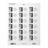 Verbluffende witte wolf etiket (Full Sheet)