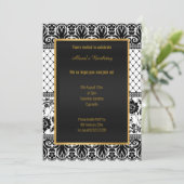 Verbluffende  witte ZWARTE Lace ALL OCCASION Kaart (Staand voorkant)