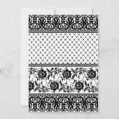 Verbluffende  witte ZWARTE Lace ALL OCCASION Kaart (Achterkant)