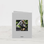 Verbluffende zilver Back Gorilla - Oerwoud King Bedankkaart (Achterkant)