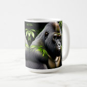 Verbluffende zilver Back Gorilla - Oerwoud King Koffiemok (Voorkant rechts)