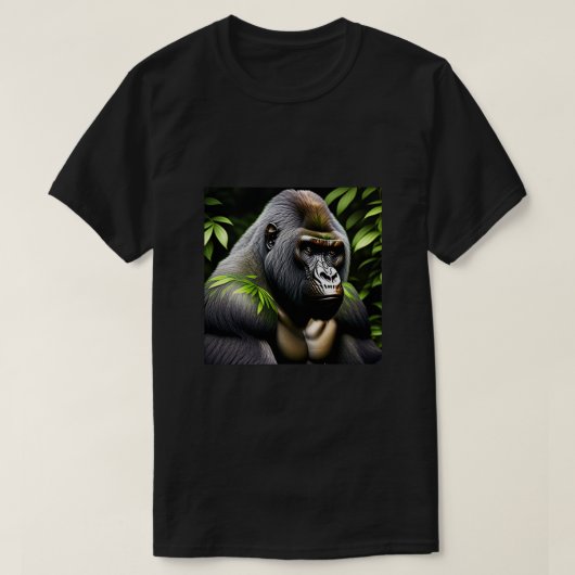 Verbluffende zilver Back Gorilla - Oerwoud King T-shirt (Design voorkant)