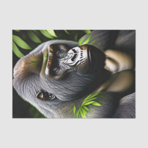 Verbluffende zilver Back Gorilla - Oerwoud King Tissuepapier