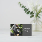 Verbluffende zilver Back Gorilla - Oerwoud King Visitekaartje (Staand voorkant)