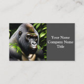 Verbluffende zilver Back Gorilla - Oerwoud King Visitekaartje (Voorkant)