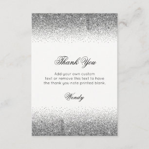 Verbluffende zilveren helften, bedankt kaarten