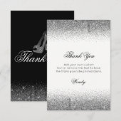 Verbluffende zilveren helften, bedankt kaarten (Voorkant / Achterkant)