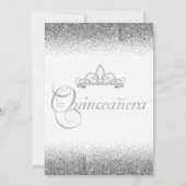 Verbluffende zilveren Quinceañera-uitnodigingen Kaart (Achterkant)