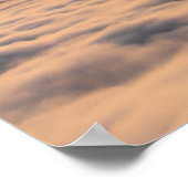 Verbluffende zonsondergang boven de wolken poster (Hoek)