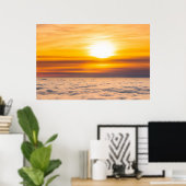 Verbluffende zonsondergang boven de wolken poster (Thuiskantoor)