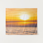 Verbluffende zonsondergang boven de wolken wandkleed (Voorkant (horizontaal))